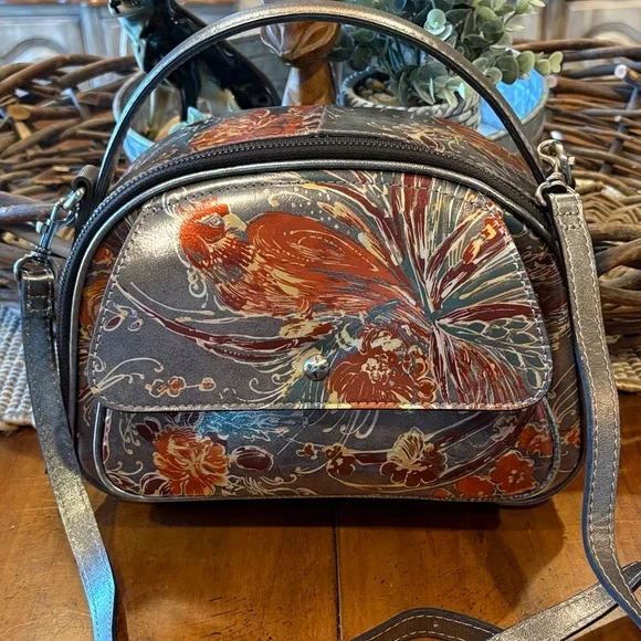 Patricia Nash Multicolor Floral Leather Shoulder Bag - Picture 3 of 10